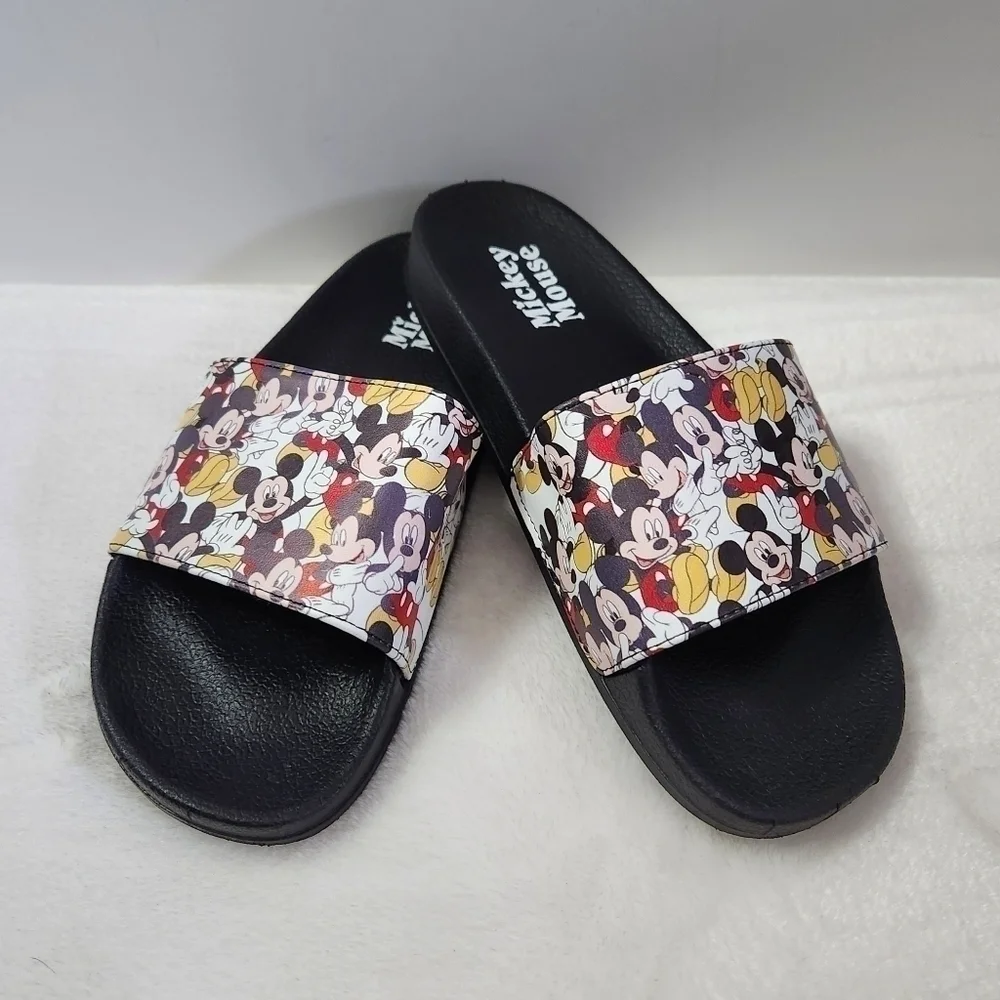 DISNEY Mickey Mouse Graphic Slides Sandals Kids Size 2-3 Unisex